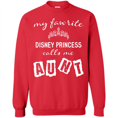 Disney Aunt T-shirt My Favorite Disney Princess Calls Me Aunt Red