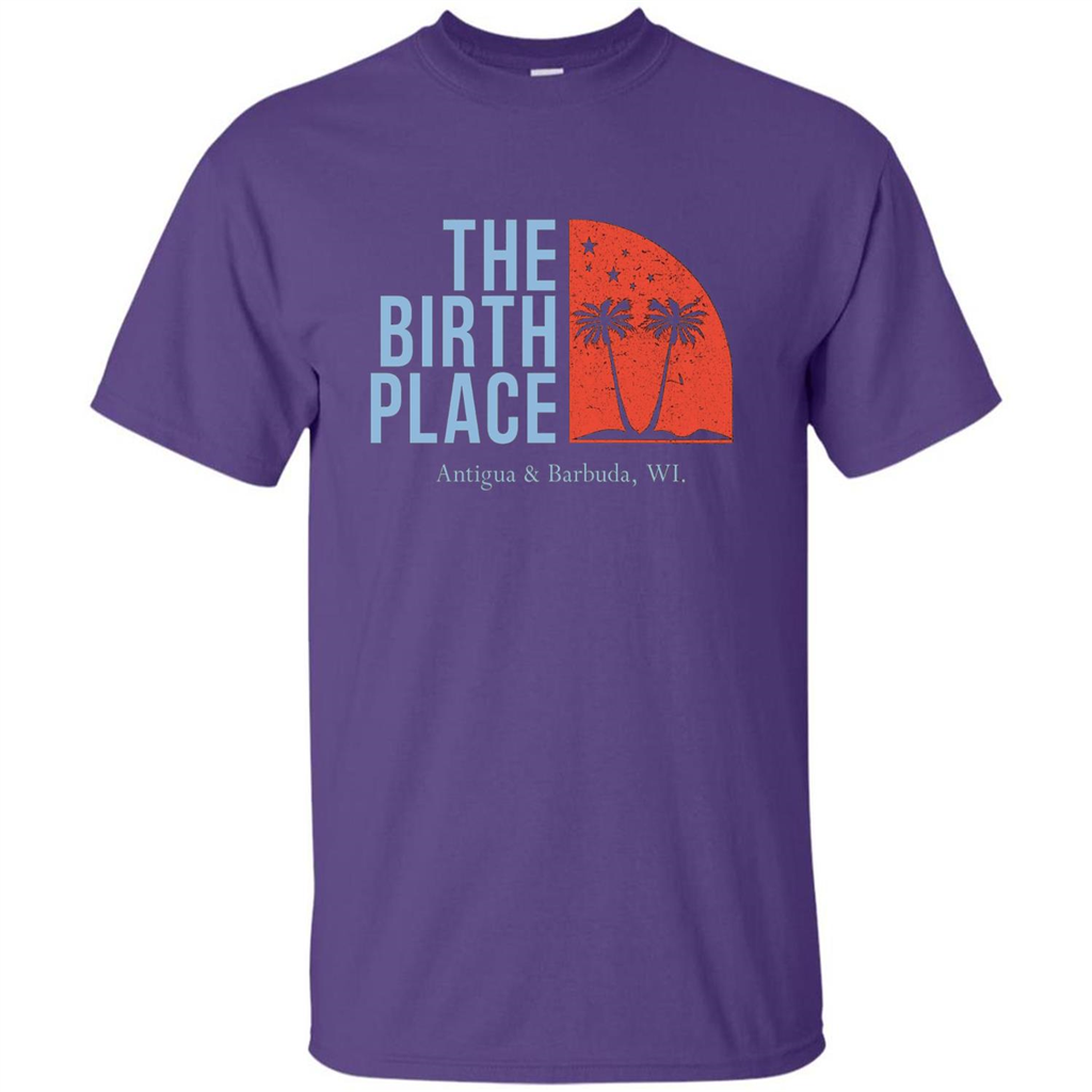 The Birth Place Antigua and Barbuda, WL T-shirt Purple