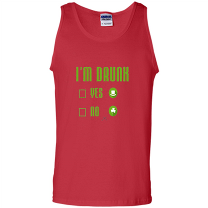 I'm Drunk Yes No Funny Driking St. Patricks Day Red