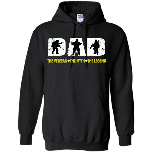 Fathers Day T-shirt Dad The Man The Myth The Legend Black