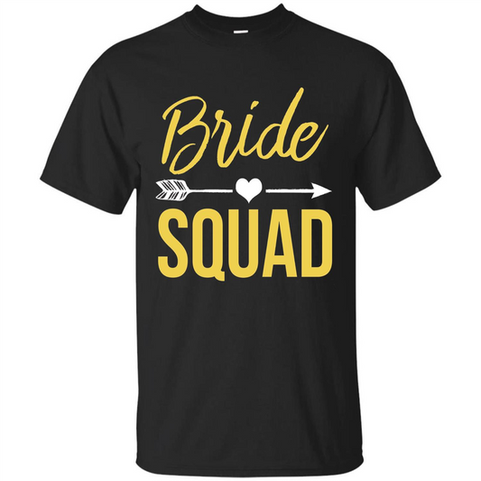 Bachelorette Party T-Shirts Bridesmaids Bride Squad T-Shirt Black