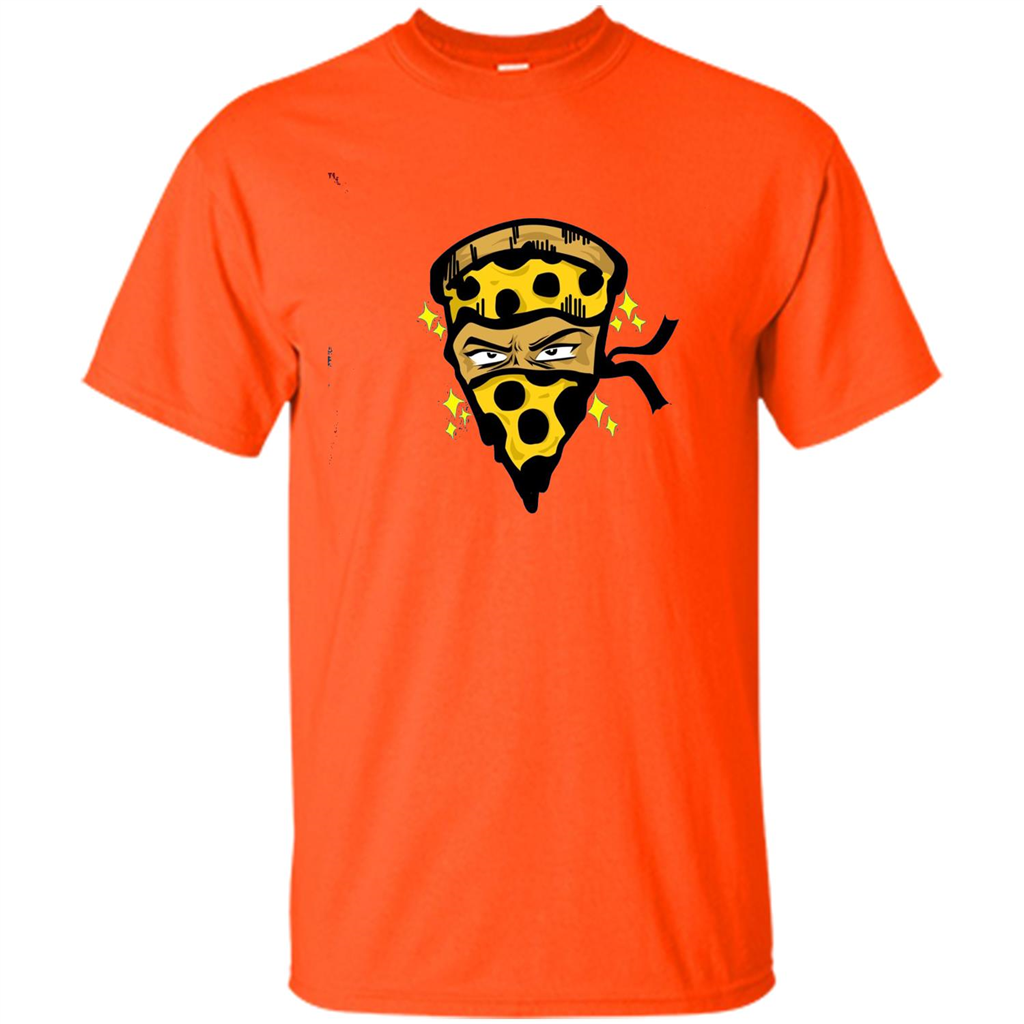 Pizza Warrior Funny Foodie Food Lover T-shirt Orange