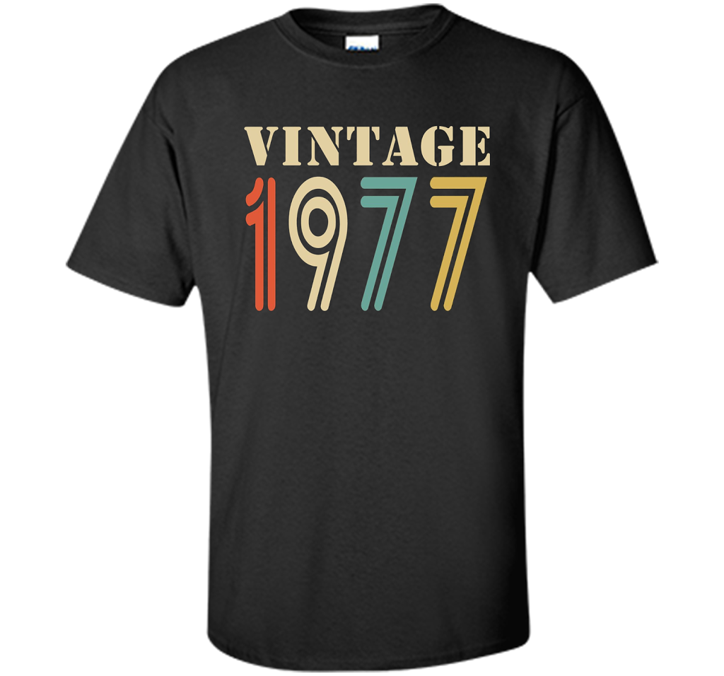 Vintage 1977 - 40th birthday gift shirt t-shirt Black