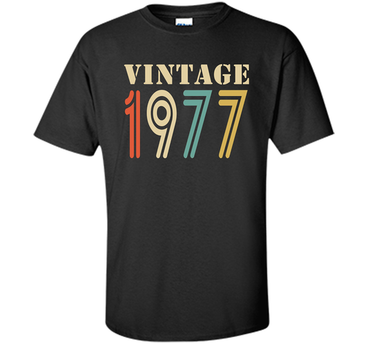 Vintage 1977 - 40th birthday gift shirt t-shirt Black