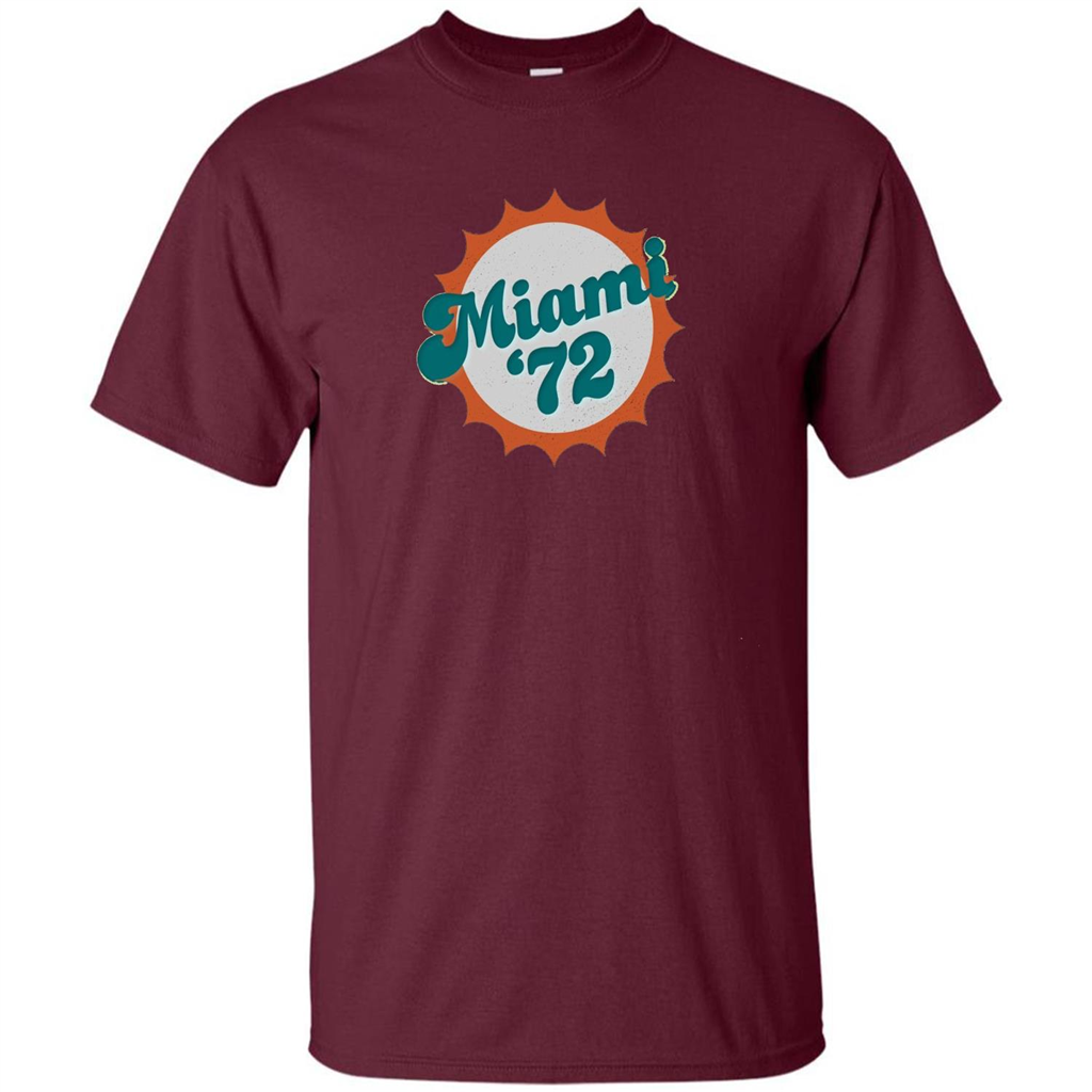 Miami 1972 Shirt Undefeated Sports Vintage T-shirt Maroon