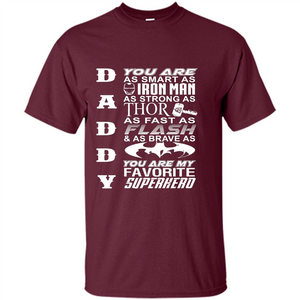 Fathers Day T-shirt You Are My Favorite Super Hero