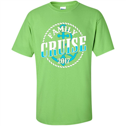 Family Cruise 2017 T-shirt Summer Vacation T-shirt Lime
