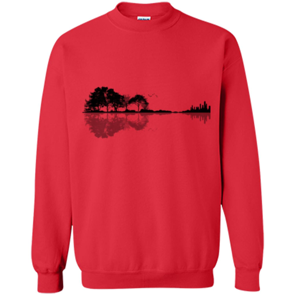 Guitar Lover T-shirt Nature Guitar Red