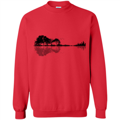 Guitar Lover T-shirt Nature Guitar Red