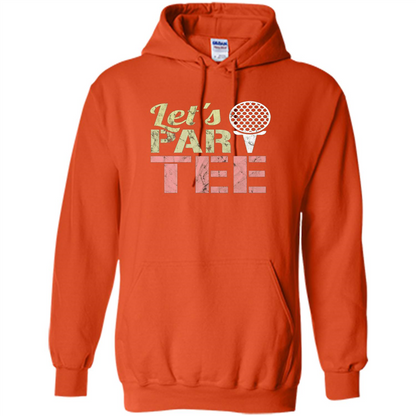 Funny Golf T-shirt Let's Par-Tee. Let's Party. Golf Joke Orange