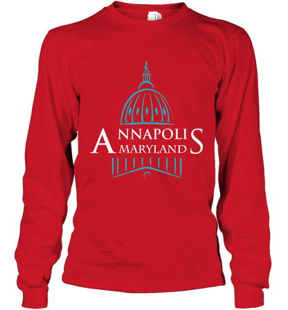 Anna Polis Maryland Shirt Long Sleeve T-Shirt Long Sleeve T-Shirt Red