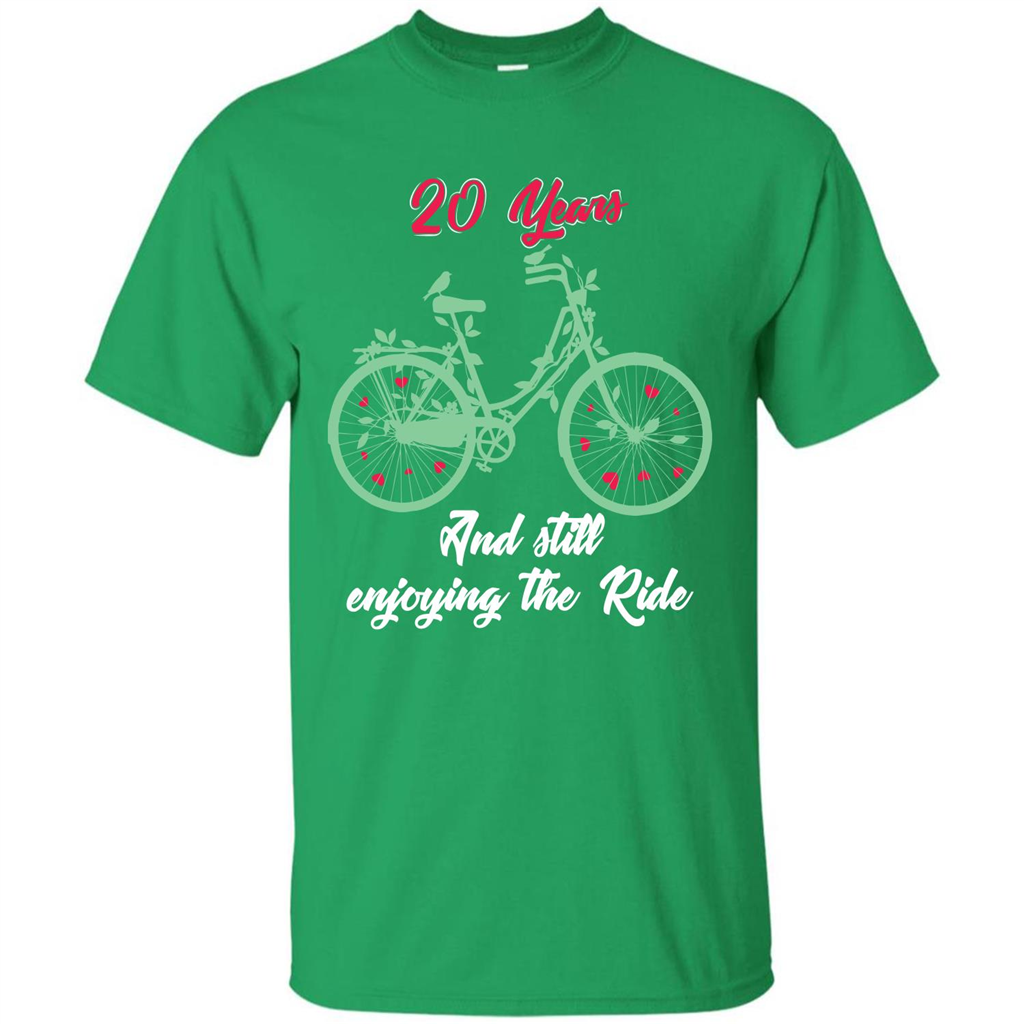 Anniversary T-shirt 20 Years And Still Enjoying The Ride Irish Green