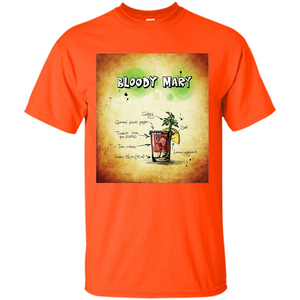 Bloody Mary Drink Recipe Alcohol Liquor Bartender T-shirt