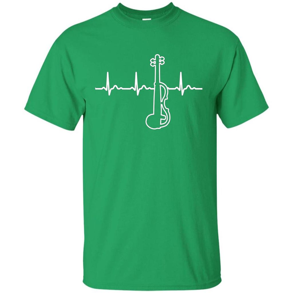 Electric Violin Heartbeat T-Shirt Special Instrument T-shirt Irish Green