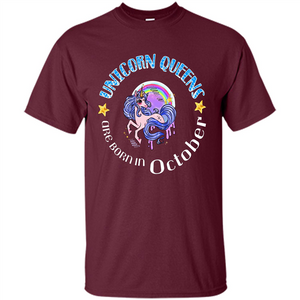 October Unicrorn T-shirt Unicorn Queens Are Born October