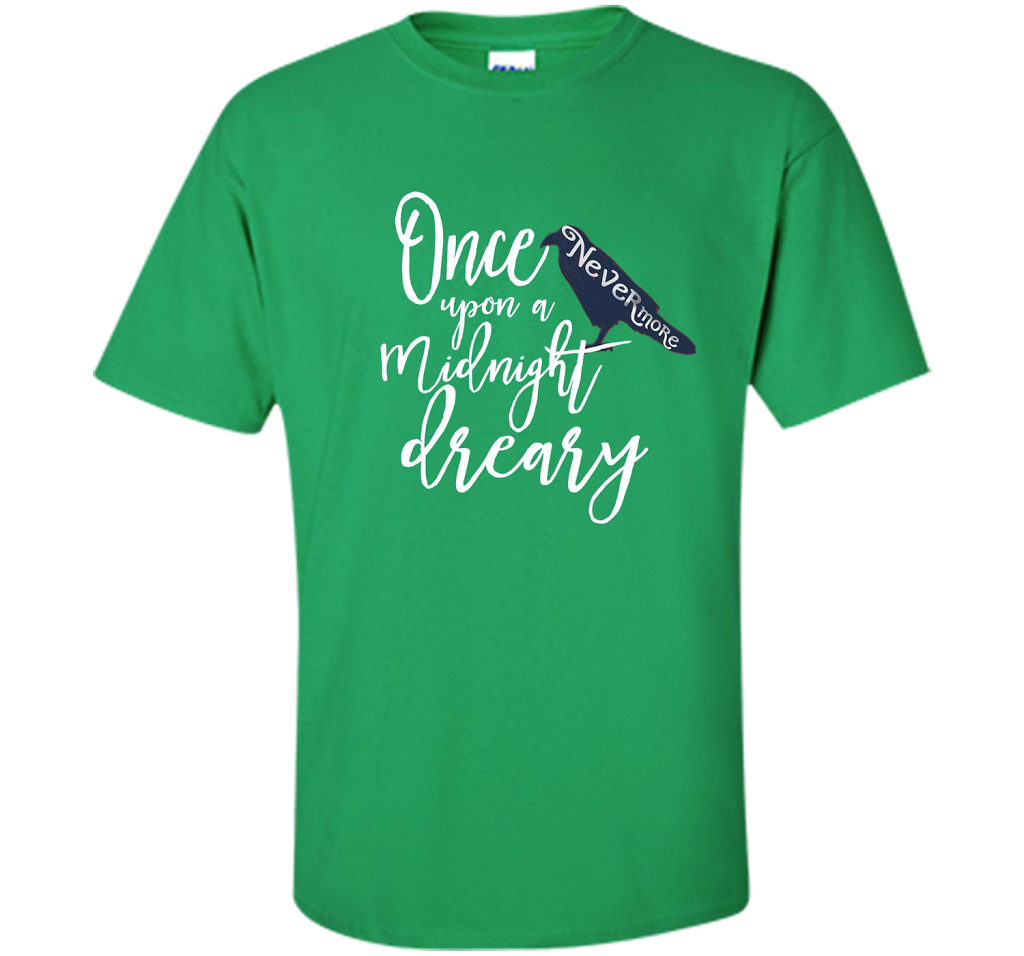 Poe Raven Shirt, Bookworm Shirt Literary Gifts cool shirt Irish Green
