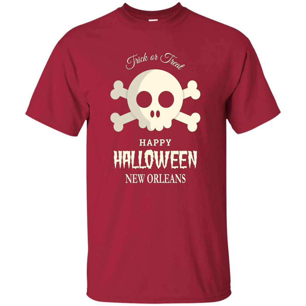 Halloween Trick or Treat Happy Halloween New Orleans T-shirt Cardinal