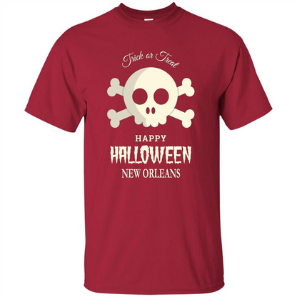 Halloween Trick or Treat Happy Halloween New Orleans T-shirt Cardinal
