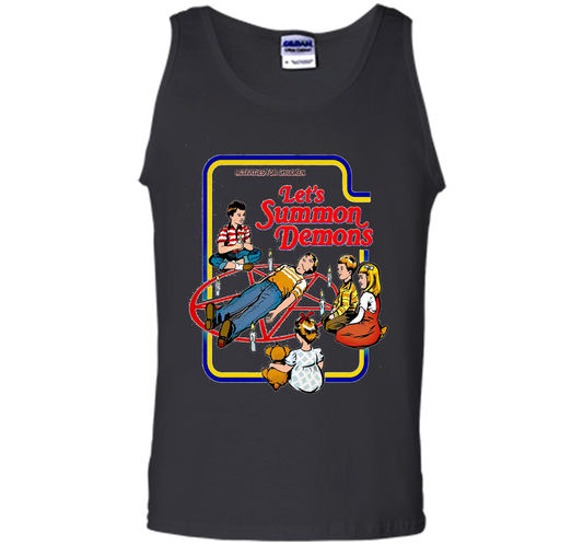 Let's summon demons T-shirt funny T-shirt Black