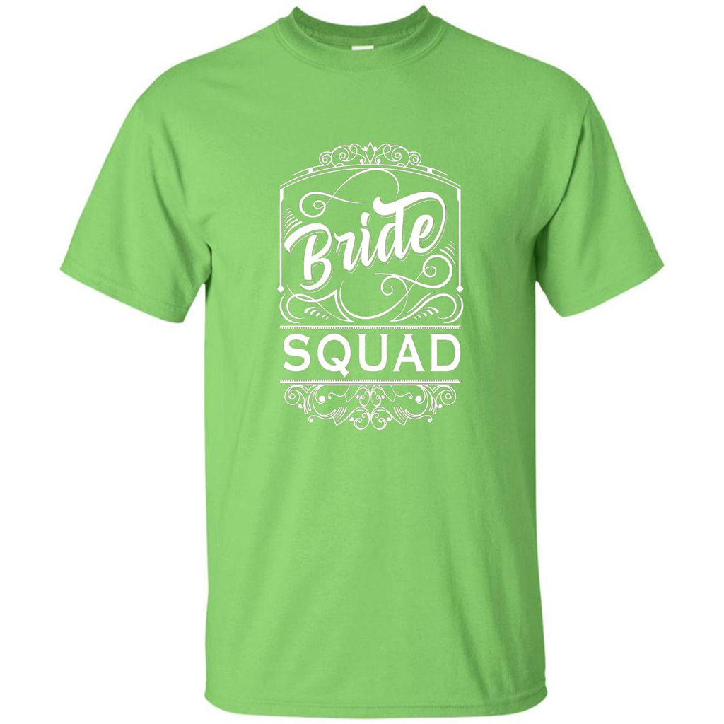 Bride Squad T-shirt Womens Bachelorette Party Bridesmaids Lime