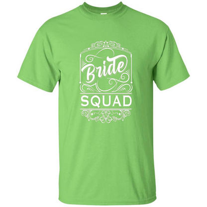 Bride Squad T-shirt Womens Bachelorette Party Bridesmaids Lime