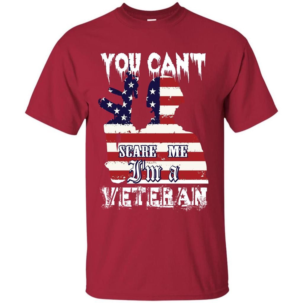 Military T-shirt You Can't Scare Me I'm A Veteran Cardinal