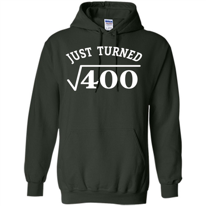Birthday Gift T-shirt 20 Years Old Just Turn Square Root 400 T-shirt Forest Green