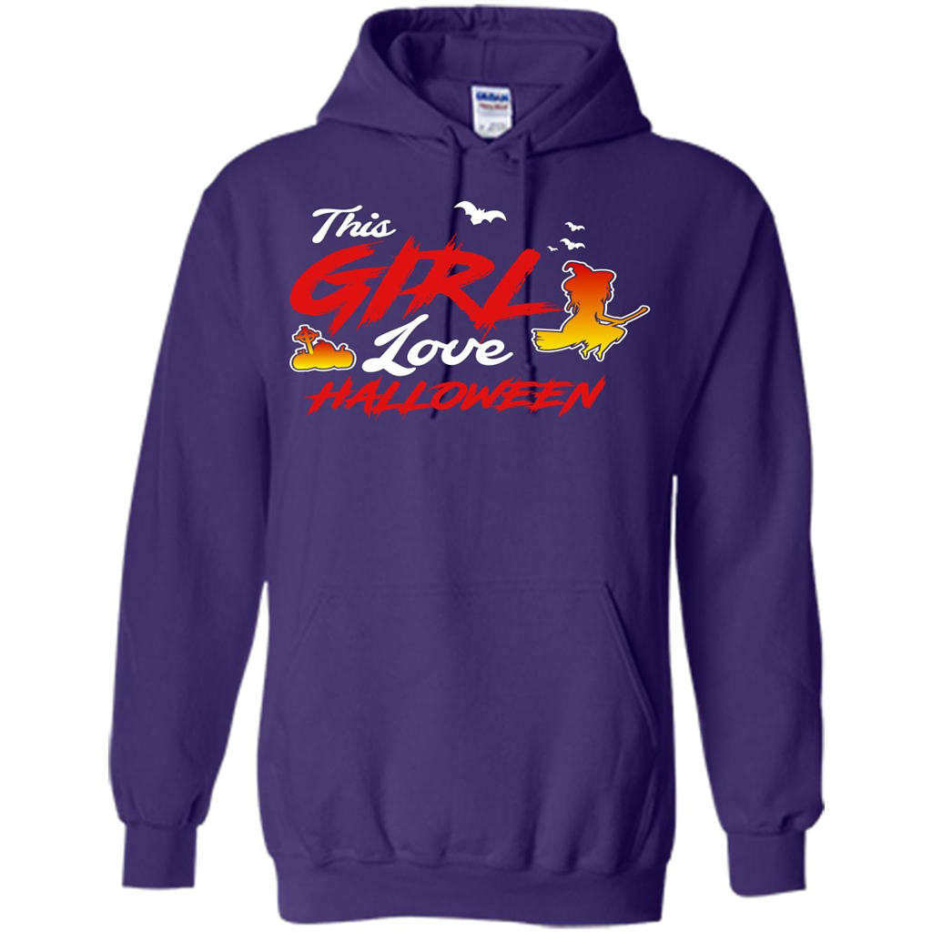 Halloween T-shirt This Girl Love Halloween Purple