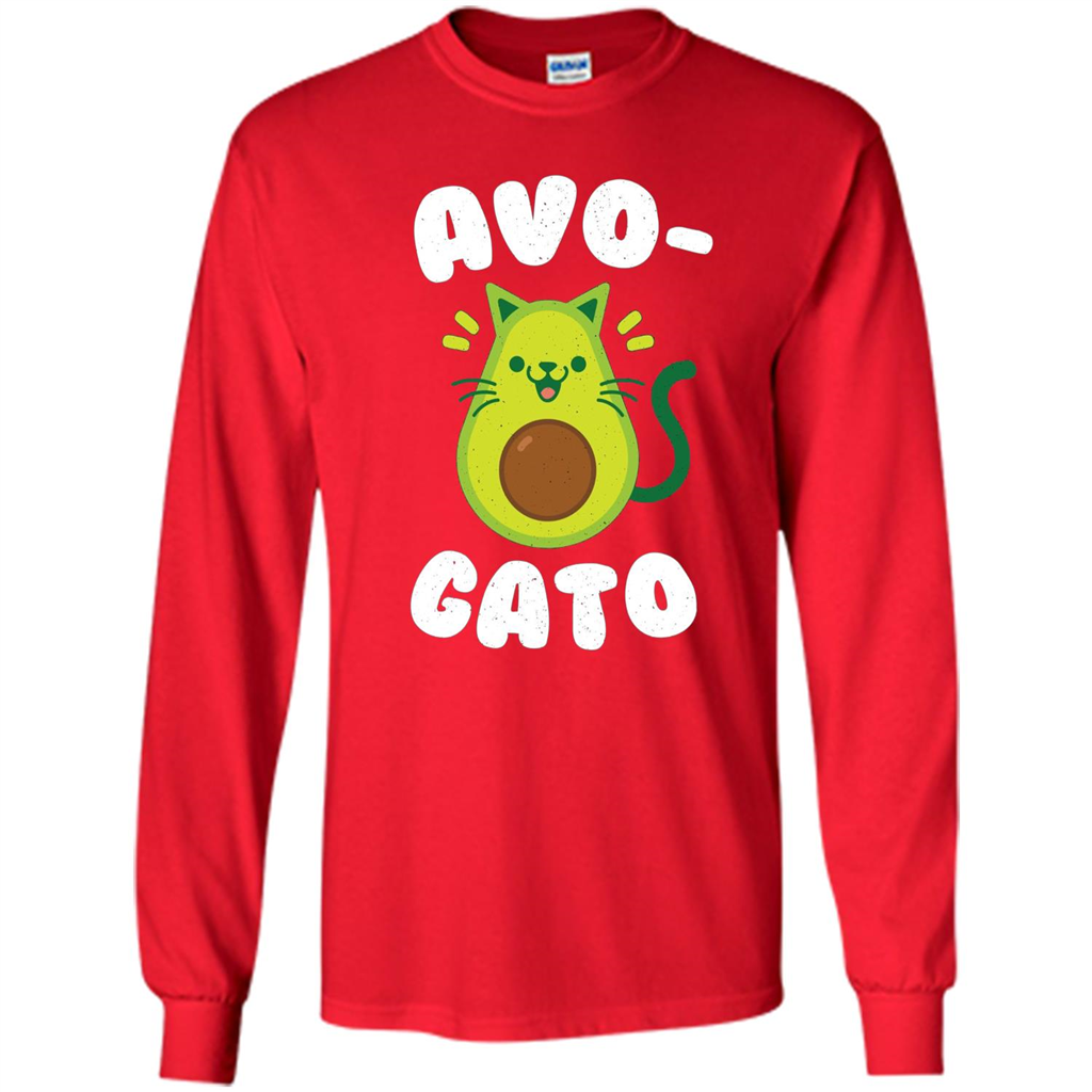 Avogato - Avocado Cat - Funny Avocado T-shirt Red