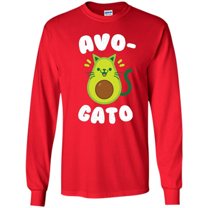 Avogato - Avocado Cat - Funny Avocado T-shirt Red