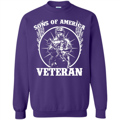 Military T-shirt Sons Of America Veteran Purple