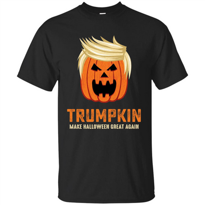 Halloween Trumpkin Funny T-Shirt Make Halloween Great Again Black