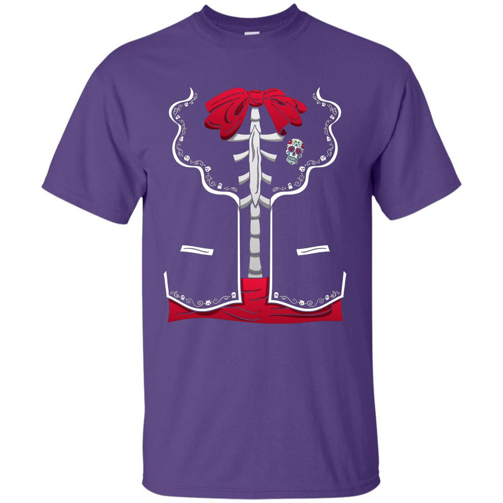 Halloween Costume Dia De Los Muertos T-Shirt Day Of The Dead Purple
