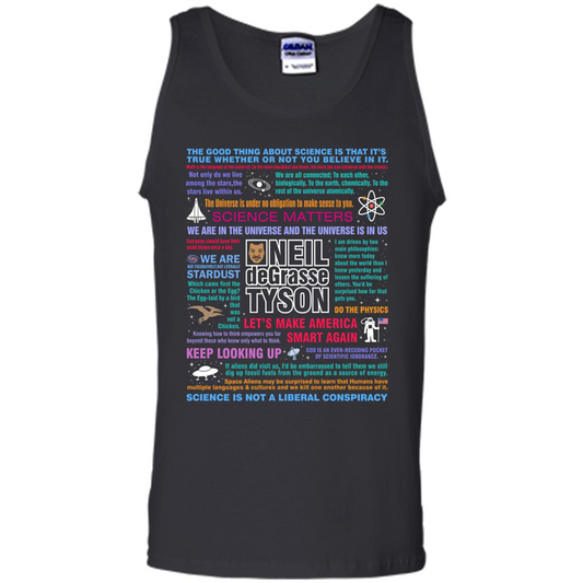 Neil deGrasse Tyson NDT Quotes T-Shirt Let's Make America Smart Again T-shirt Black