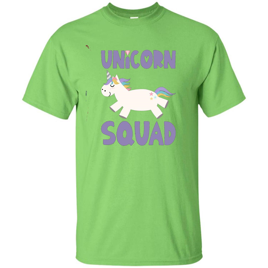 Unicorn Squad T-shirts Rainbow Fantasy Gift Princess Costume T-shirt Lime