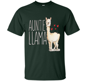 Auntie Llama Shirt Funny Matching Family Tribe Aunt T-shirt