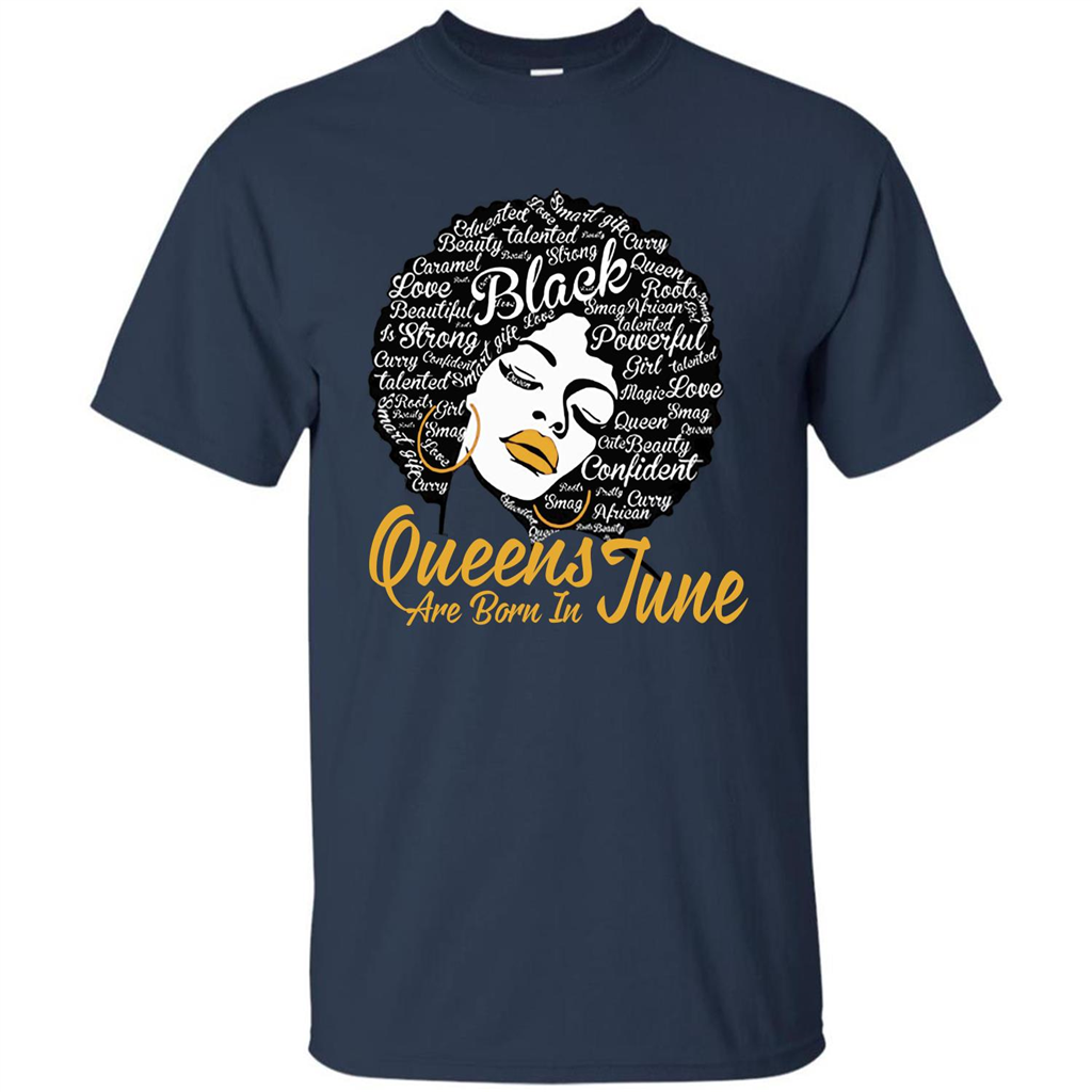 Queen Are Born In June T-shirt Navy