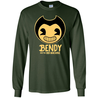 Cartoon Internet Game T-shirt Bendy And The Ink Machine Forest Green