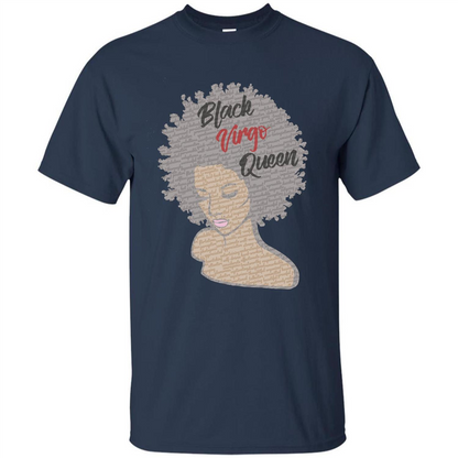 Black Virgo Queen T-shirt Navy