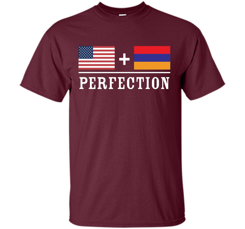 American + Armenian = Perfection Flag T-Shirt t-shirt Maroon