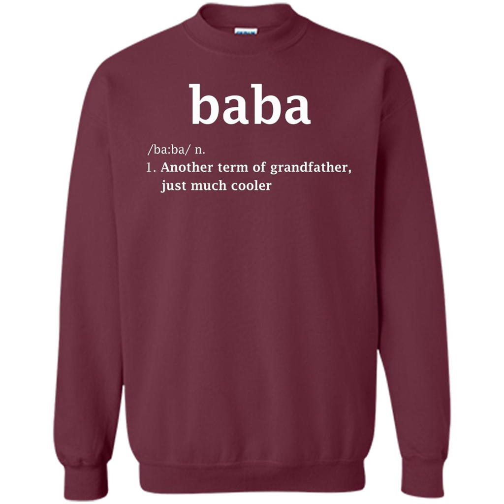 Fathers Day T-shirt Baba Definition Maroon