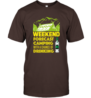 Weekend Forecast Camping With A Chance Of Drinking ShirtUnisex Short Sleeve Classic Tee