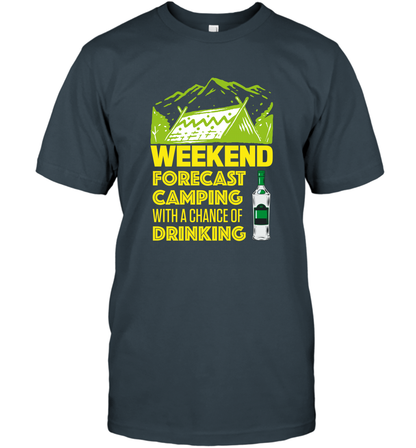 Weekend Forecast Camping With A Chance Of Drinking Shirt T-Shirt Charcoal