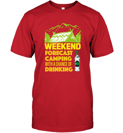 Weekend Forecast Camping With A Chance Of Drinking Shirt T-Shirt Red