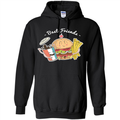 Burger Lover T-shirt Best Friends Delicious Black
