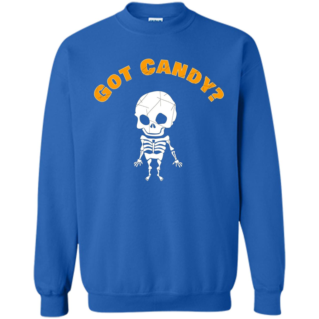 Cute Skeleton Asking For Candy Halloween T-shirt Royal