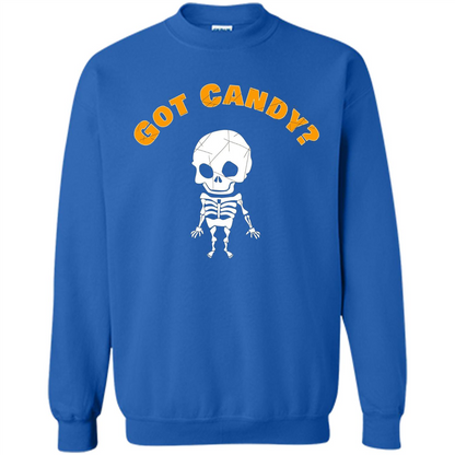 Cute Skeleton Asking For Candy Halloween T-shirt Royal