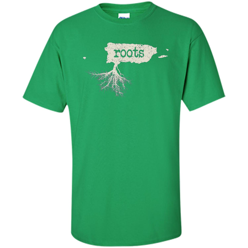 Puerto Rico Roots T-shirt Love Native Born State T-shirt Irish Green