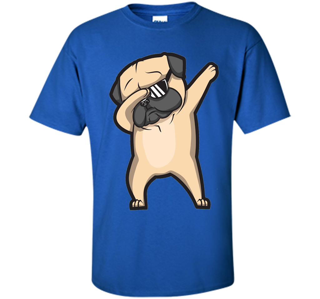 Dog T-shirt Dabbing Pug T-shirt Royal