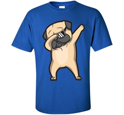 Dog T-shirt Dabbing Pug T-shirt Royal